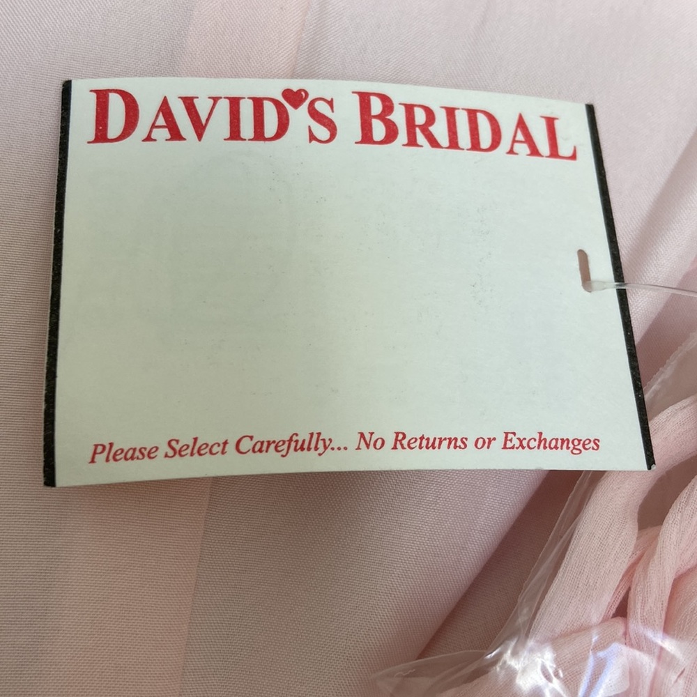 Womenās NWT Davidās Bridal pink āpetal coloredā strapless dress. Size 4. - Picture 10 of 16